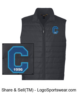 '96 Men's Packable Puffer Vest (Citadel C logo) Design Zoom